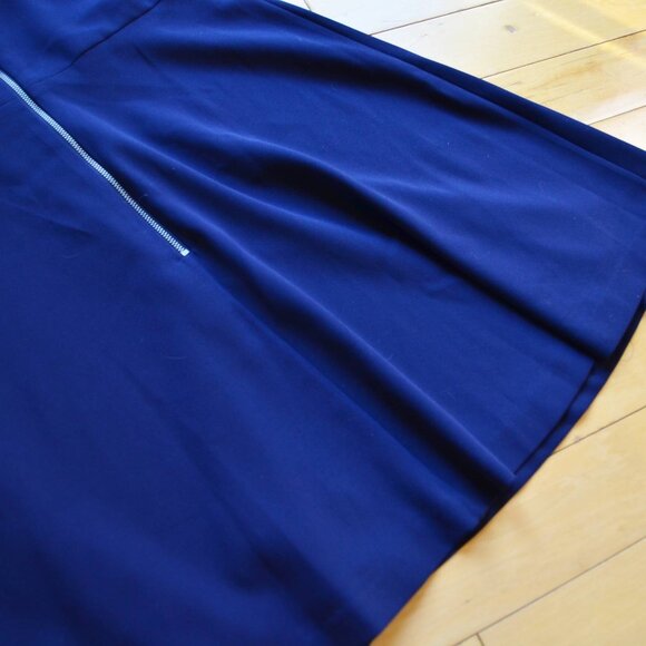 Alice + Olivia Silk Blend Kipp Layered Top Navy Blue Ruffle Dress Size 10 - Picture 13 of 13